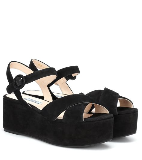 sandali zeppe prada|prada platform sandals.